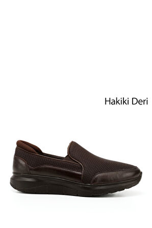 Kahve Antik Hakiki Deri Comfort Ayakkabı