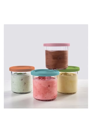 CREAMi® Renkli Kapaklı Dondurma Kabı - 4'lü Paket - NC300 Serisi