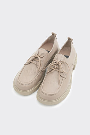 Hakiki Deri Bağcıklı Kadın Casual Ayakkabı 