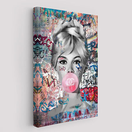 Brigitte Bardot Graffiti Pop Art Duvar Tablosu-6469