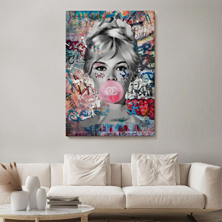 Brigitte Bardot Graffiti Pop Art Duvar Tablosu-6469