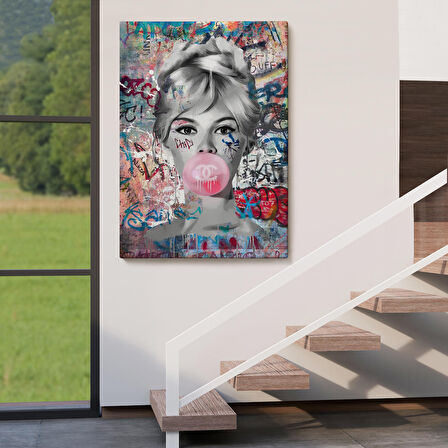 Brigitte Bardot Graffiti Pop Art Duvar Tablosu-6469