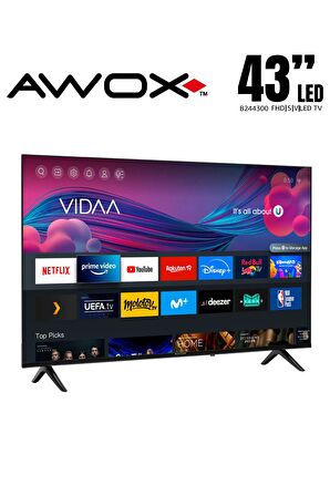 Awox B244300 Full HD 43" 109 Ekran Uydu Alıcılı Smart LED TV