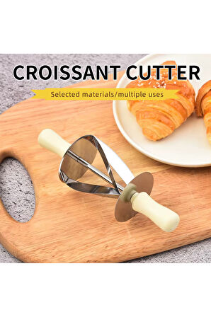 üçgen hamur kesme aparatı döner kruvasan ve elmalı kurabiye hamuru kesme aleti pasta börek kesme