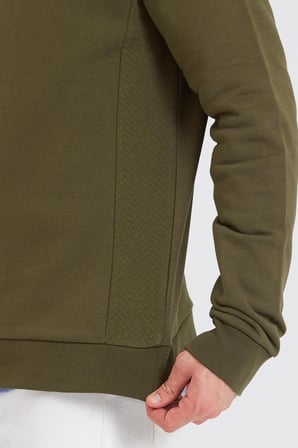 Erkek Bisiklet Yaka Uzun Kol Kışlık Siyah Sweatshirt