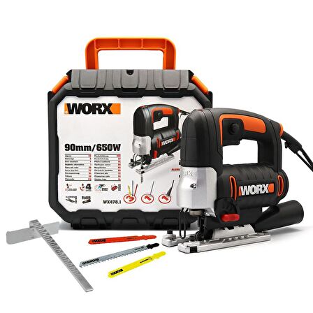 WORX WX478.1 650Watt Profesyonel Devir Ayarlı Dekupaj Testere