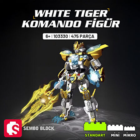 White Tiger Komando Figür Yapı Bloğu Seti