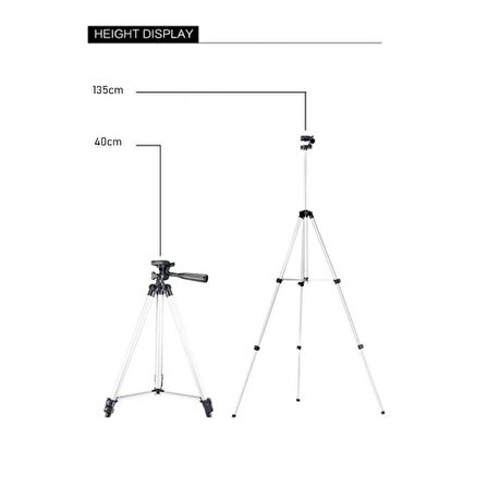 YouTube ve instagram çekimleri için Telefon Tripod Seti