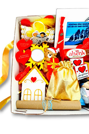 Sürpriz 14 Şubat 2024 Anlamlı Sevgililer Günü hediyesi Hediye kutusu Konsept Set Bears 14goldbox1A