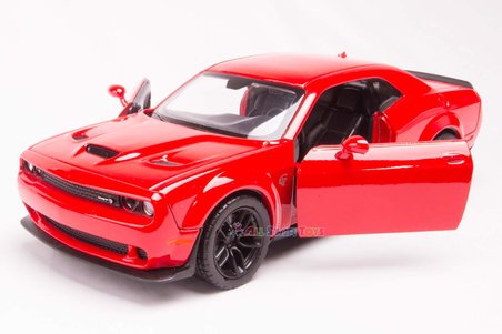  Motor Max 1:24 2018 Dodge Challenger SRT Hellcat Widebody Die-Cast Kırmızı Model Araba