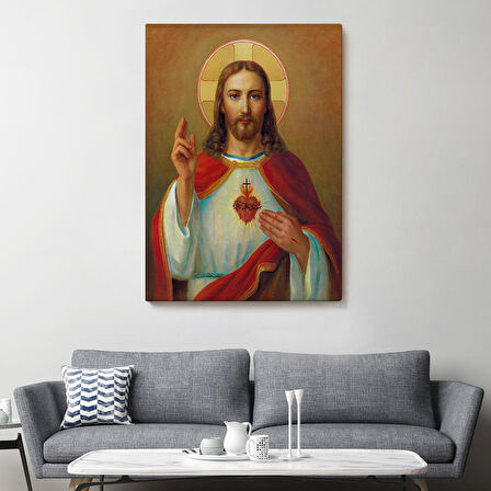 İsa'nın En Kutsal Kalbi Tablosu - The Most Sacred Heart Of Jesus-6478