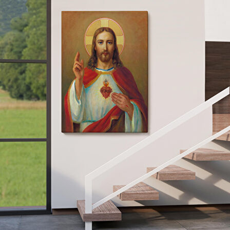 İsa'nın En Kutsal Kalbi Tablosu - The Most Sacred Heart Of Jesus-6478