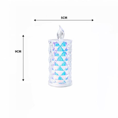 LED mum kristal plastik küçük boy pilli