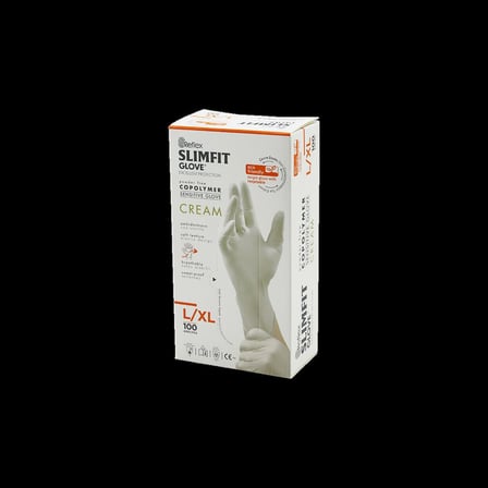 Pudrasız Slimfit Muayene Eldiveni L-XL Krem