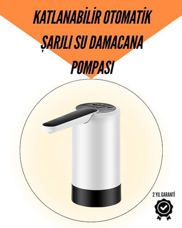 Taşınabilir Şarjlı Daana Su Pompası Hijyenik Tasarım