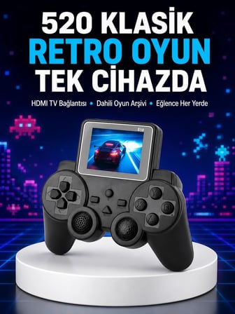 2025 A Kalite S10 Gamepad 520 Oyunlu Tv Bağlantılı Retro Atari Konsolu Yeni Nesil