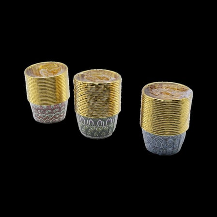 Gold folyo muffin kağıt kapsül yuvarlak kalın (ağız çap: 6.5cm, derinlik: 3.5cm)