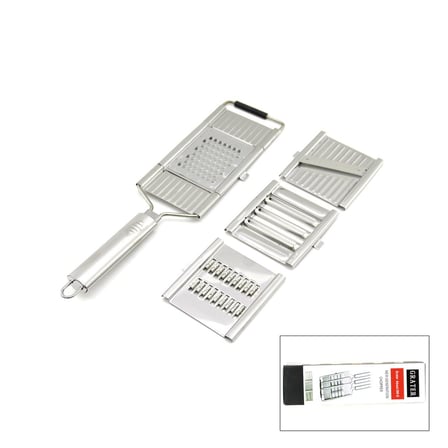 3'ü 1 Arada Metal Rende Seti (Rende, Soyacak, Dilimleme)