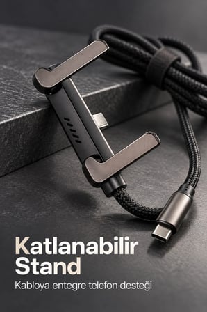 Type C Şarj Kablosu Çinko Alaşım Gövdeli