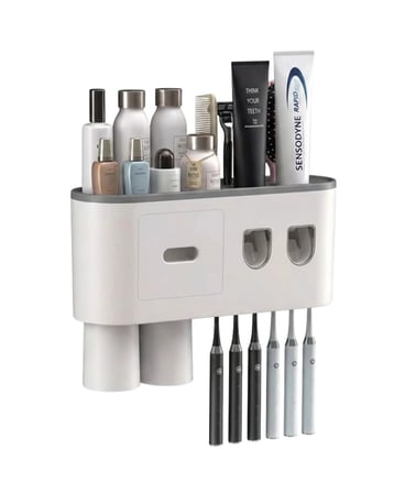 Çok Fonksiyonlu Diş Fırçası Tutucu Otomatik Dispenser Bardaklı Organizer