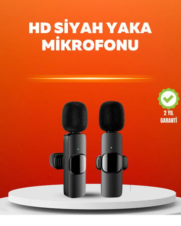 Çift Mikrofonlu Kablosuz Kayıt Seti İphone Uyumlu Mini Mikrofon