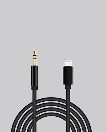 Lightning Girişli Cihazlar İçin 3.5mm Aux Ses Kablo Dönüştürücü 1m