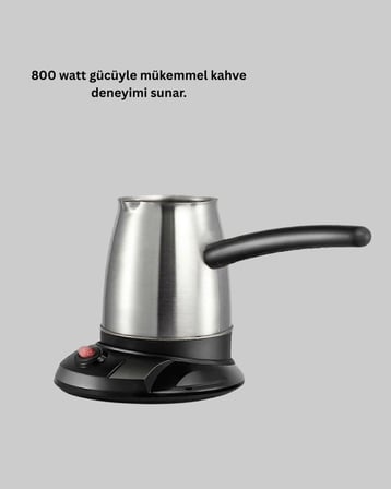 800w Paslanmaz Elektrikli Cezve Gizli Rezistans Ve Ergonomik Kulp
