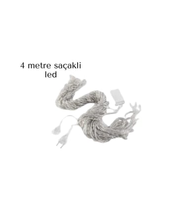 Saçaklı 4 Metre Perde Led