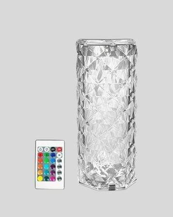 Kristal Rgb Led Masa Lambası - Renkli Kumandalı Işık, Dekoratif Ve Enerji Tasarruflu