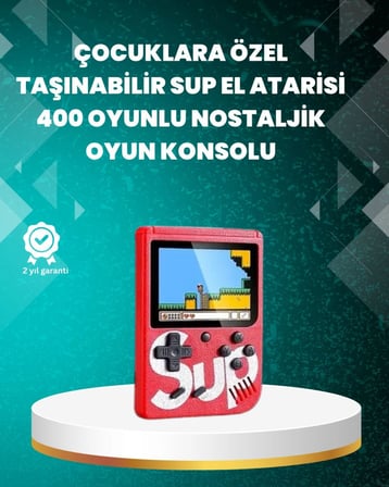 Tv Çıkışlı Mini Retro El Konsolu 400 Oyunlu