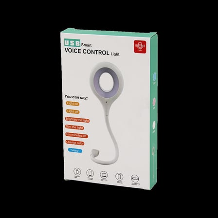 Ses Kontrollü Mini USB LED Lamba Yuvarlak Akrobat Kollu