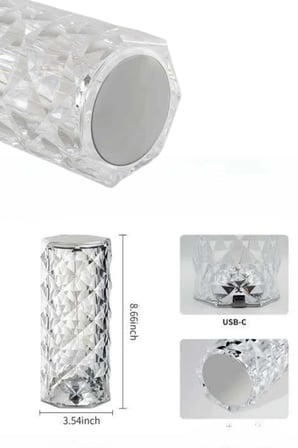 Yeni Nesil Modern Kristal Masa Ve Gece Lambası Dokunmatik Renk Değiştirebilen
