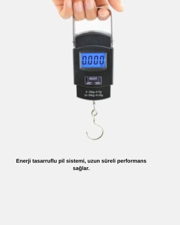 Portatif Dijital El Kantarı - Bavul, Kargo Ve Paket Tartı Cihazı 50 Kg