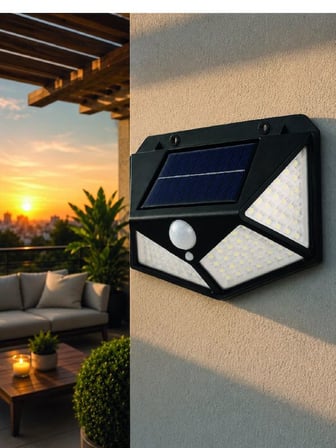 Güneş Enerjisi İle Şarj Olan Hareket Sensörlü 3 Modlu Led Dış Mekan Duvar Aydınlatması