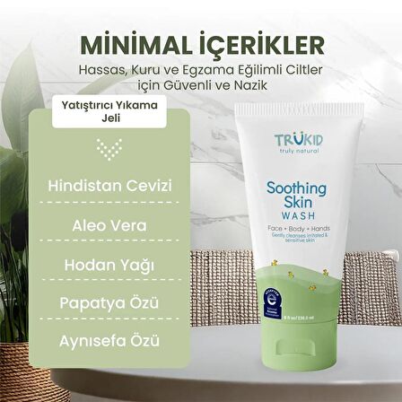 Trukid Trubaby Soothing Skin (Eczema) Face & Body Wash 236,5 ml - Egzama Yüz & Vücut Yıkama Jeli