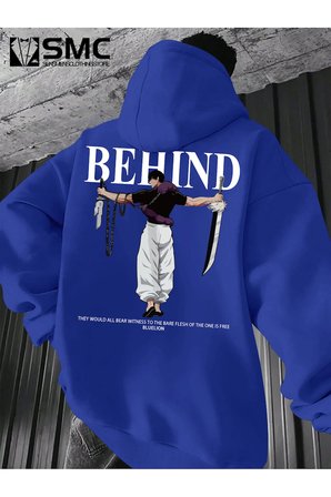 Unisex Toji X Japon Baskılı kapüşonlu Sweatshirt
