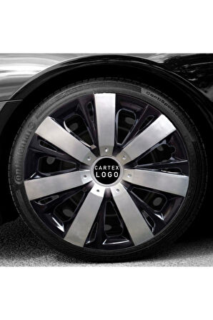 Volkswagen Passat Var 16'' Inç Gri - Siyah 4Lü Set Jant Kapağı Çelik Jant Görünümlü