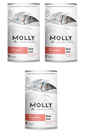 Molly Kitten Somonlu Pate Ezme Yavru Kedi Konservesi 395 Gr. X 3 Adet