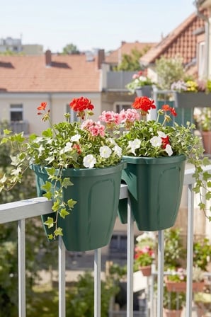 Dekoratif Balkon Korkuluk Saksısı Oval 3 Adet