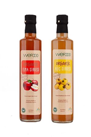 Wefood Organik Alıç Sirkesi 500 ml + Wefood Organik Elma Sirkesi 500 ml