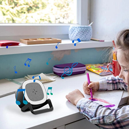 15W Kablosuz Şarj/Bluetooth Hoparlör/3 Renk Led Işık/Telefon Standı/Dokunmatik Butonlu 4 Özellik Bir Arada