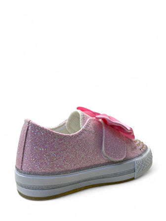 1210 Kız Çocuk Okul Öncesi Kurdele Işıklı Sneaker