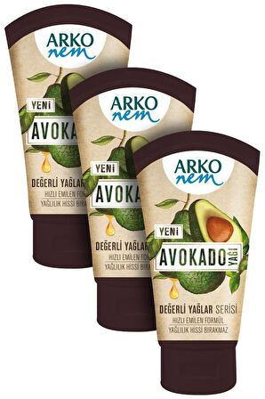 3 Adet Arko Nem Avakado Yağı Krem 60 Ml Değerli Yağlar Serisi