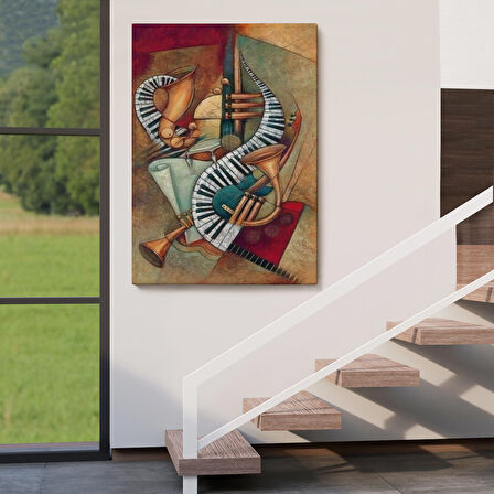 Müzik Aletleri Sürreal Tablosu-6487