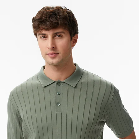 Nautica Erkek Yeşil Classic Fit Kısa Kollu Triko