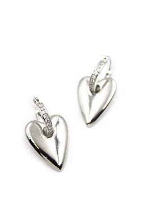 Kalp Küpe - Gümüş