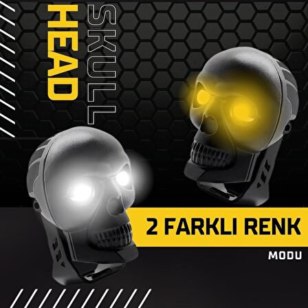 Skull Head Özel Tasarım Motosiklet Sis Lambası 1 Adet