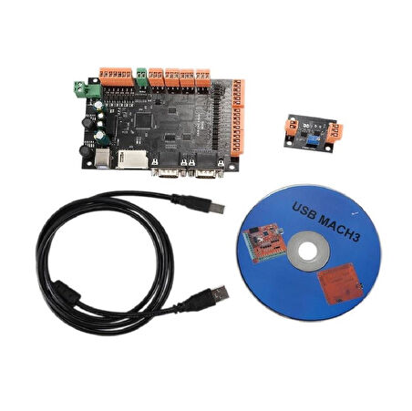 4 Eksen CNC Kontrol Kartı Kiti 100KHz USB Kademe Motoru Kontrolörü Kesme Panosu + USB Kablosu + CD