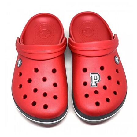 Paqpa Crocs Terlik Süsü Jibbitz Siyah Beyaz Harf P CJ-1137P