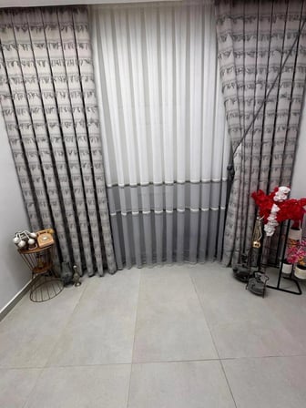 NİVEMESHOME PETEK GRİ  1/3 PİLELİ  TÜL PERDE